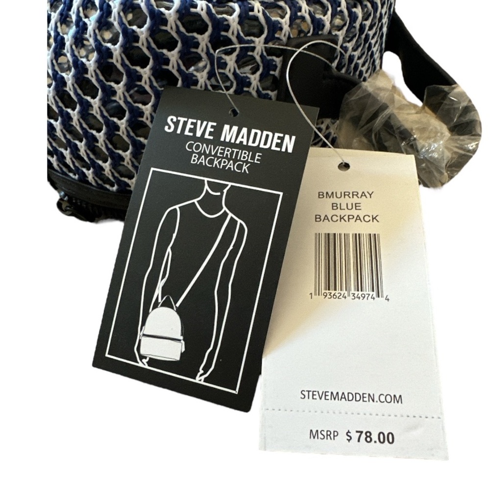 Steve Madden "The Murray Backpack," Converts to Crossbody, Mesh Construction - Picture 6 of 8